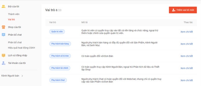 alt text: Thêm vai trò mới cho tài khoản phụ Shopee