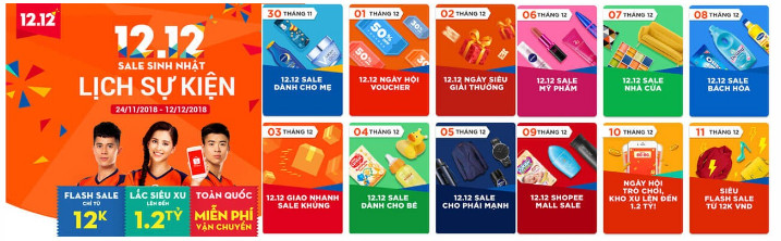 Shopee 12.12 – Đại tiệc Sale cuối năm mừng sinh nhật Shopee có gì?