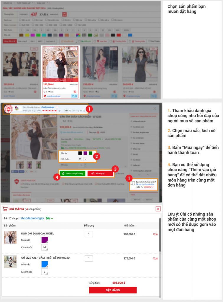 Chi tiết sản phẩm trên Sendo