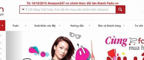 Chọn quốc gia mua hàng trên Fado