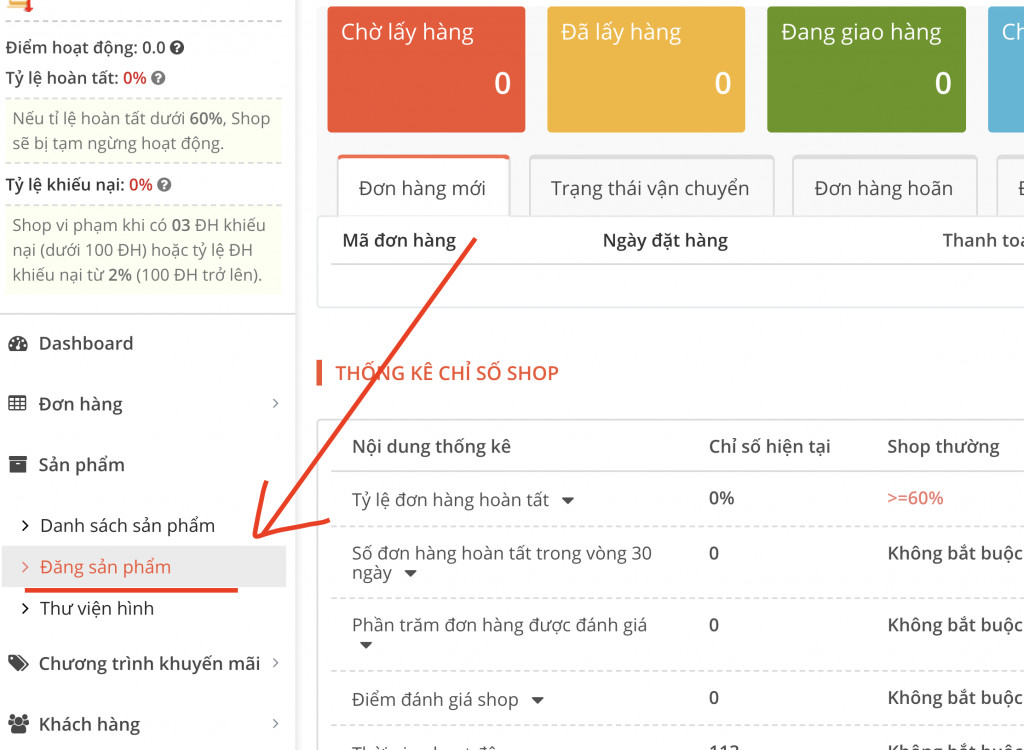 Đăng sản phẩm trên Sendo