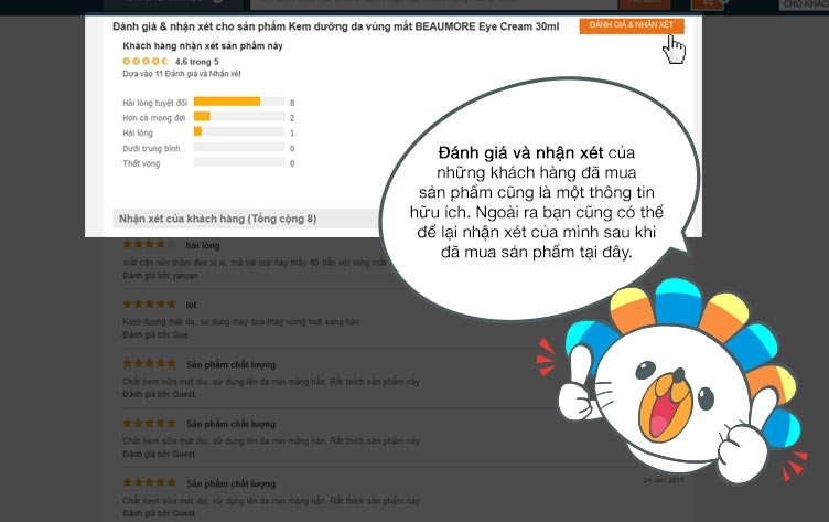 Đánh giá và nhận xét sản phẩm trên Lazada