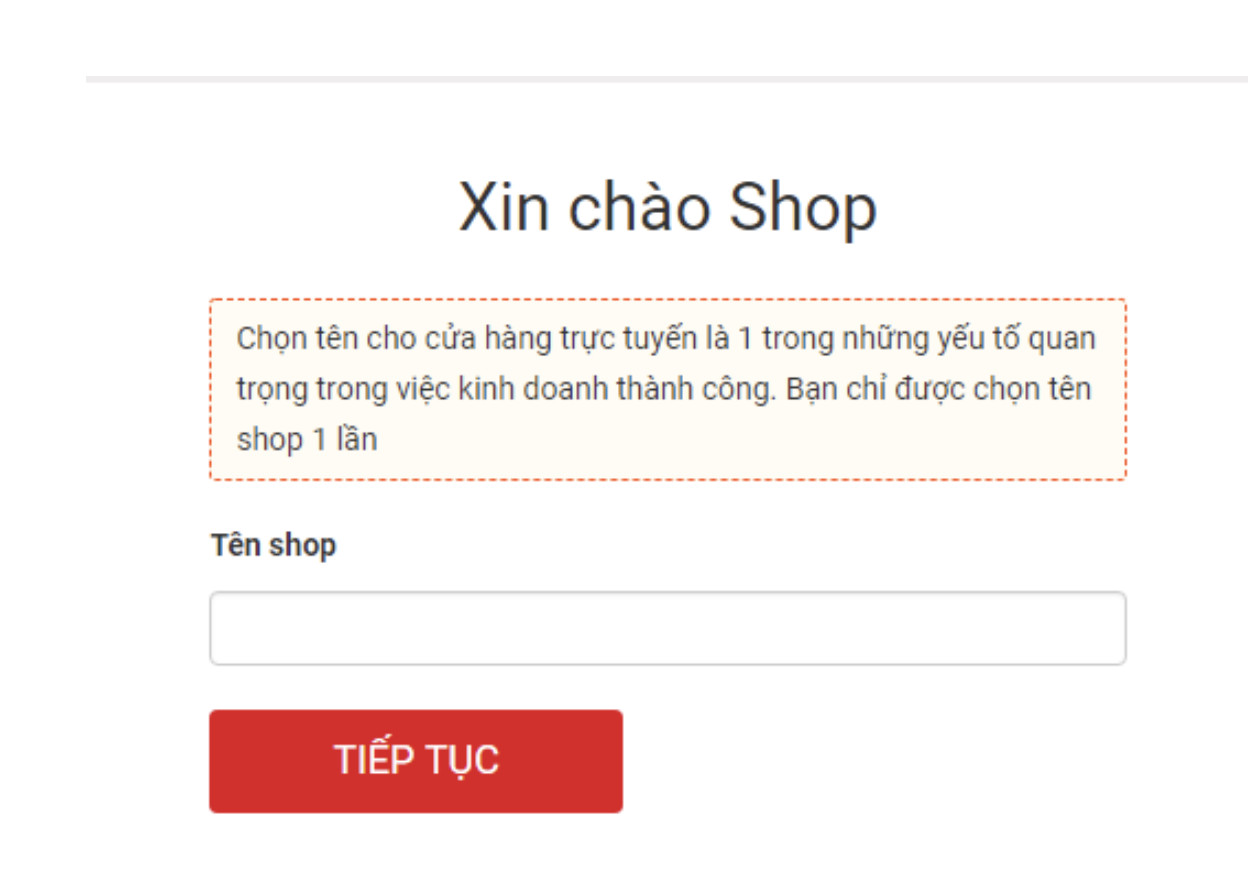 Đặt tên shop trên Sendo