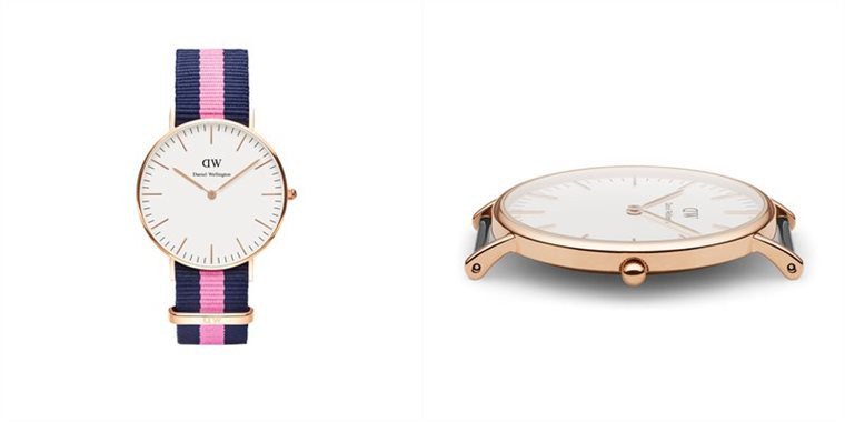 Độ mỏng đồng hồ DW chính hãng