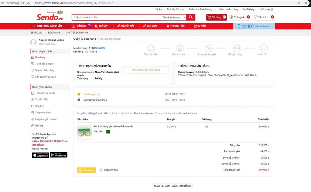 Đơn hàng đã hủy