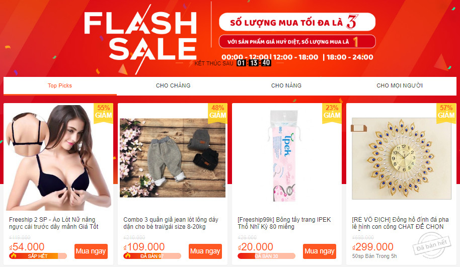 Flash Sale diễn ra mỗi ngày không còn gì lạ đối với Shopee, nhưng số lượng lại có hạn