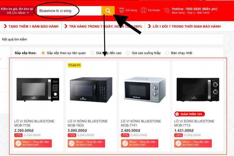 Giao diện trang chủ Nguyenkim.com trên máy tính