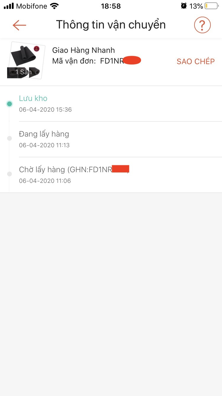 Hành trình vận chuyển đơn hàng Shopee trên ứng dụng