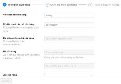 Hướng dẫn bán hàng Tiki cách đăng ký gian hàng