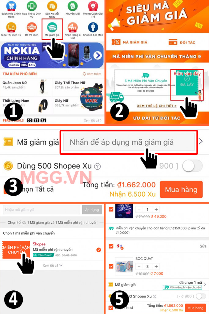 Sử dụng mã miễn phí vận chuyển Shopee(Mã freeship Shopee) 01/2025
