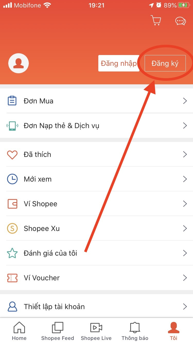 Đăng ký tài khoản Shopee – đăng nhập bằng Facebook, Gmail