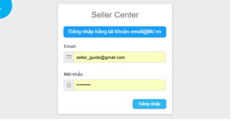 Hướng dẫn đăng nhập Tiki Seller Center