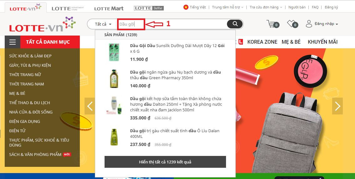 Hướng dẫn mua hàng tại Lotte.vn