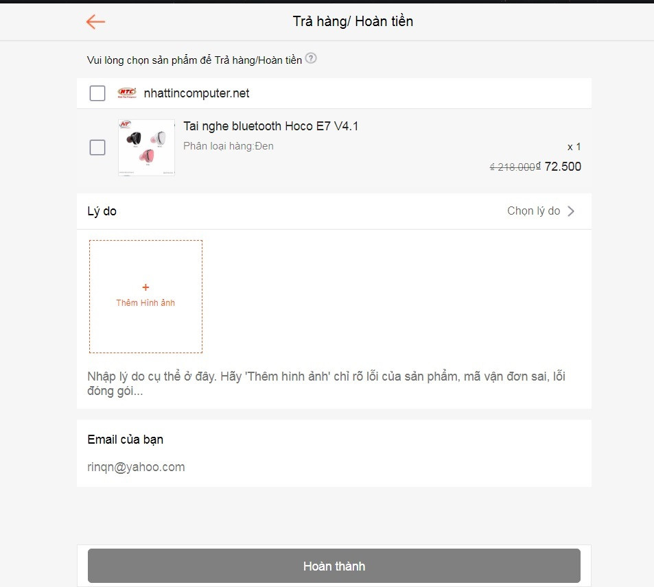 Hướng dẫn đổi trả hàng Shopee