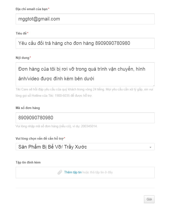Hướng dẫn đổi trả hàng trên Tiki