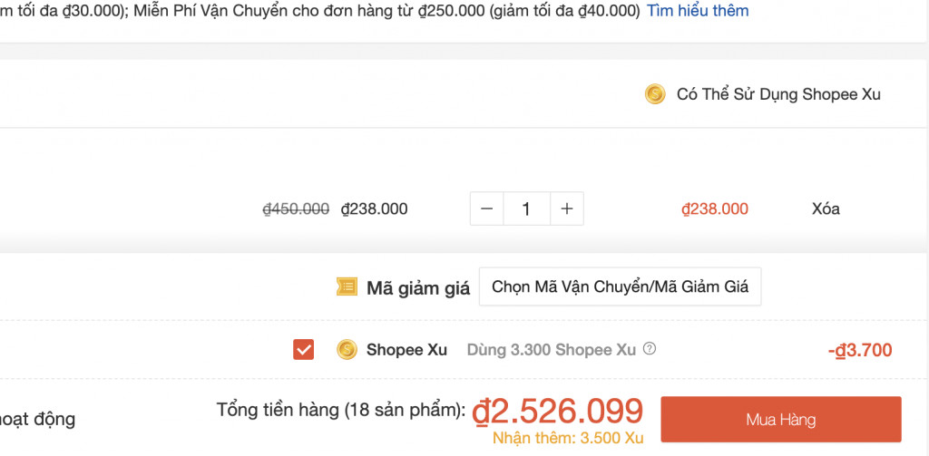 Hướng dẫn sử dụng Shopee Xu để mua hàng