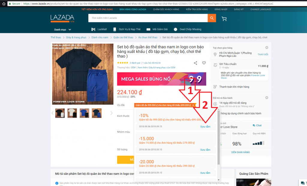 Hướng dẫn sử dụng tính năng bộ sưu tập mã giảm giá trên Lazada chọn ưu đãi
