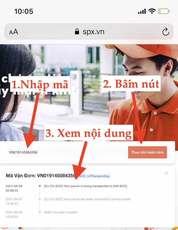 Kiểm tra đơn Shopee Express