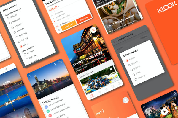 Klook hỗ trợ đa ngôn ngữ và đơn vị tiền tệ