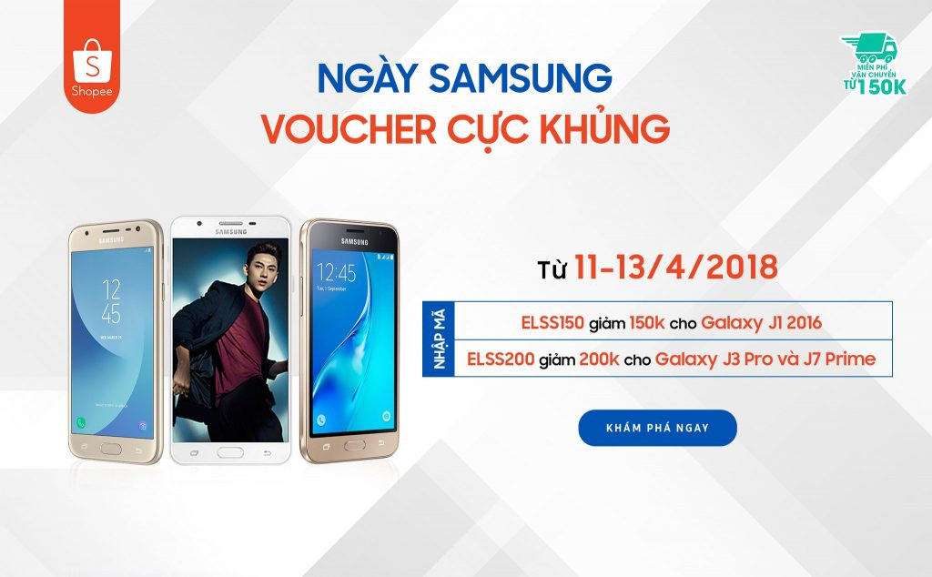 Ngày hội giảm giá Samsung tặng Voucher cực khủng trên Shopee – Tham gia ngay