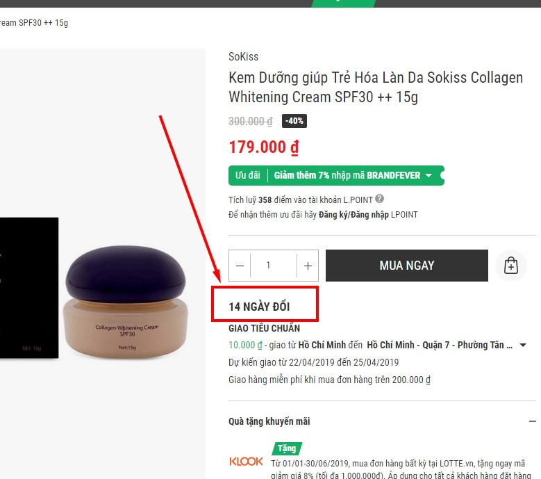 Hướng dẫn đổi trả hàng tại Lotte.vn