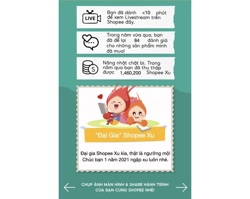 Shopee Xu tích lũy