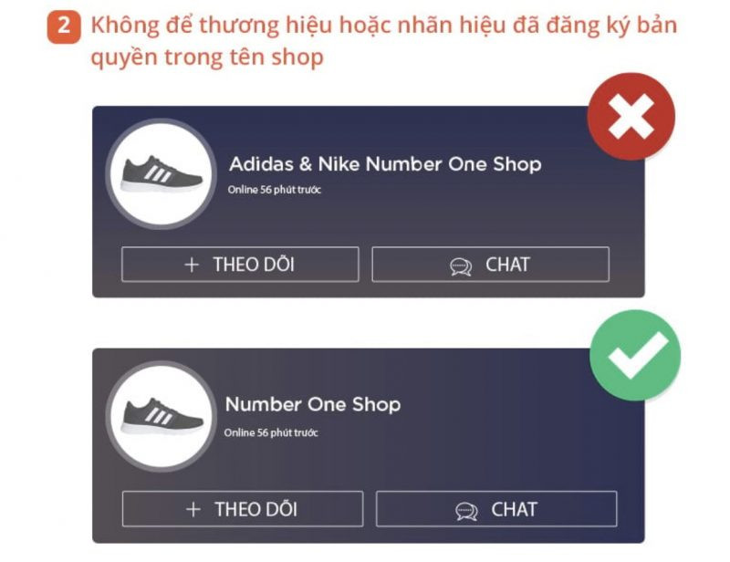 Tên sản phẩm trong tên shop