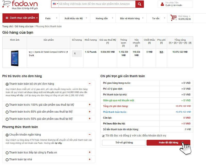 Theo dõi đơn hàng Fado