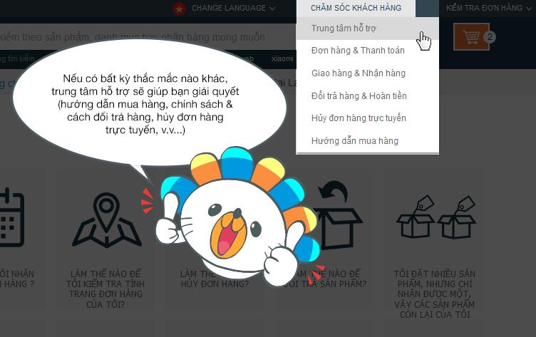 Trung tâm hỗ trợ khách hàng Lazada