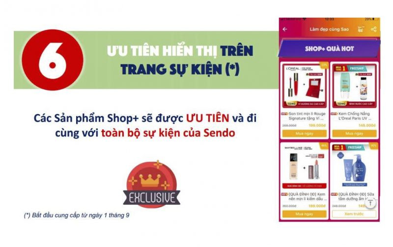 Ưu tiên hiển thị trong sự kiện