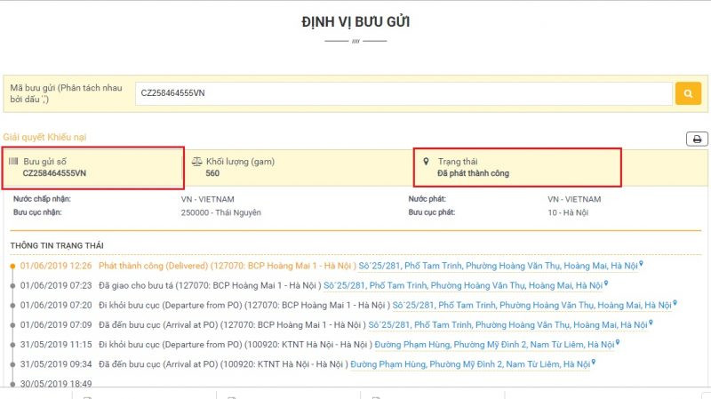 Xem hành trình của đơn hàng